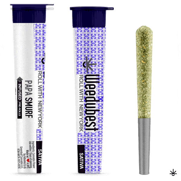 “Wholesale: Pre-Rolls | Sativa | Papa Smurf Strain | 2 x .5g (1G total)”
