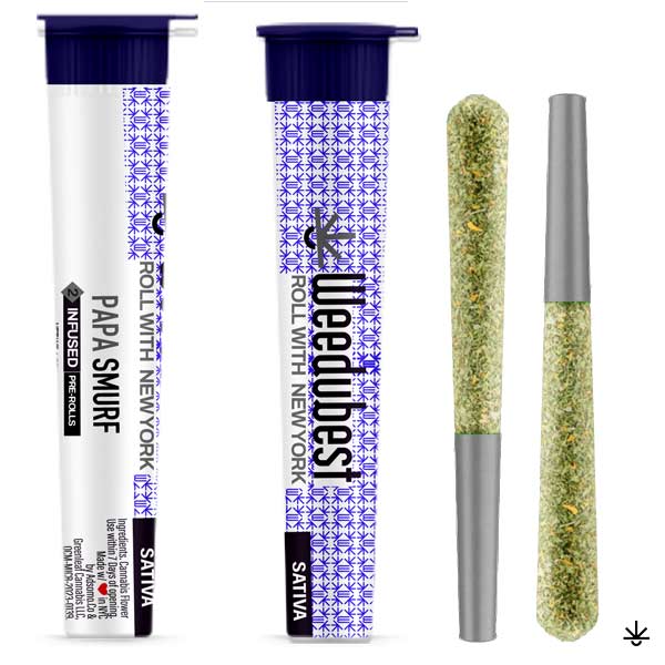 Featured image for “Pre-Rolls | Sativa | Papa Smurf Strain | 2 x .5g (1G total)”